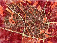 Carte de Utrecht avec le style 'Amber Autumn'