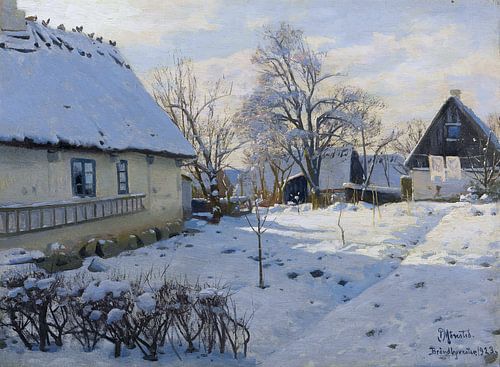 Winter in Brondbyvester in Denemarken, PEDER MONSTED, 1923