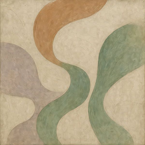 Flowing thoughts - A composition in lines, surfaces and silence by Klaus Tesching - Art-AI