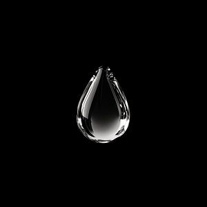 Portrait d'une goutte d'eau lumineuse
