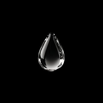 Heldere waterdruppel portret