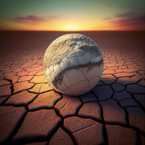 trockene rissige Erde Klimawandel Illustration