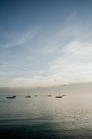Die Oosterschelde bei Sonnenaufgang, Hafen Krabbendijke