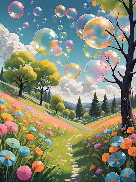 Fabulous floral display with soap bubbles by Bart Veeken