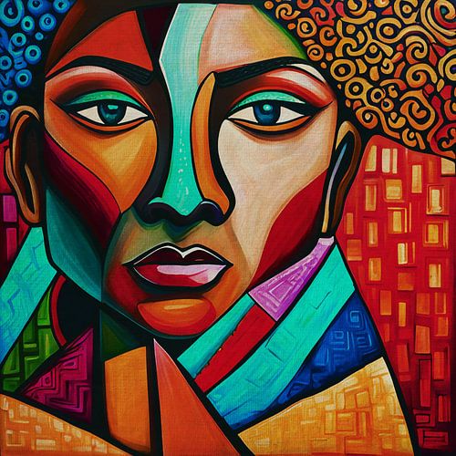 Gestileerd portret van een Afrikaanse man