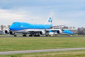 KLM Boeing 747-400 "City of Tokyo" auf der Polderbaan.