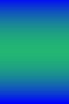 Paysage abstrait de coucher ou de lever de soleil en bleu et vert néon sur Dina Dankers