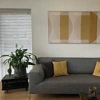 Photo de nos clients: Mid Century Bauhaus formes or ocre par FRESH Fine Art, sur artframe