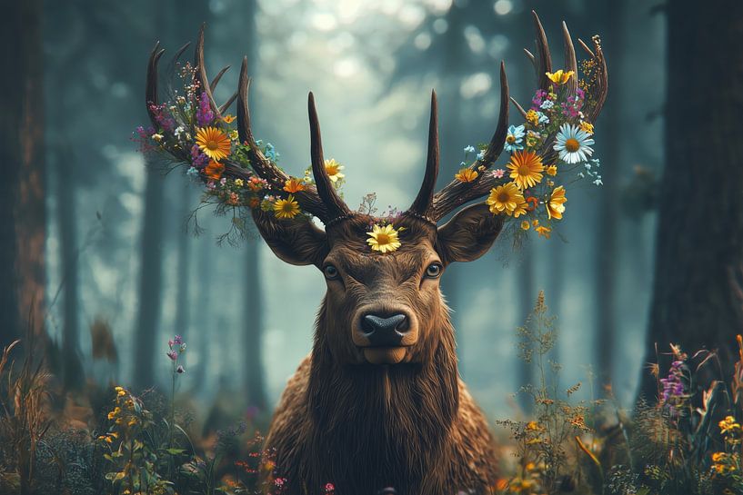 Blumenhirsch - Un romantisme forestier féerique par MArt