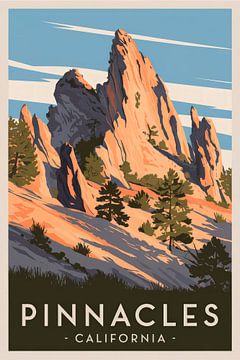 Pinnacles, Californië van Poster Art Shop