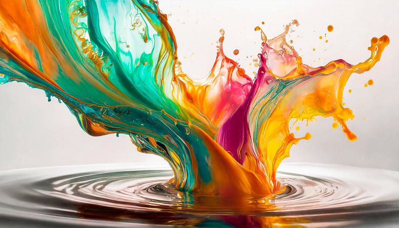 Vloeibare druppels met kleuren van Mustafa Kurnaz