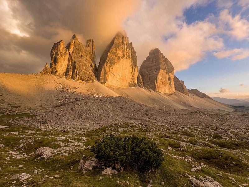 Les Trois Cimets juste avant le coucher du soleil par Sven Frech