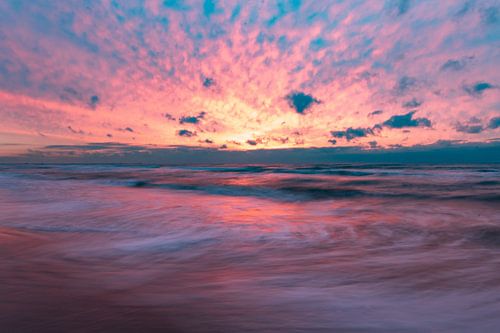 coucher de soleil rose, Wijk aan Zee