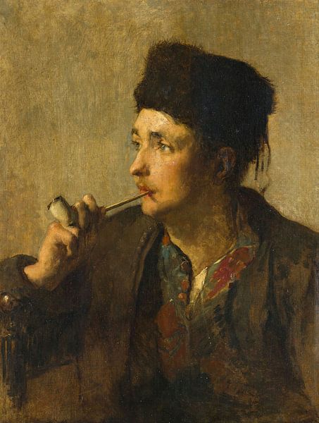 Rokende zeeman met bontmuts (Hindelooper), Christoffel Bisschop van Meesterlijcke Meesters