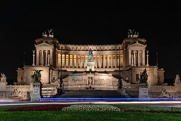 The monument of Victor Emanuel II (in Italy better known as il Vittoriano) seen from the middle of P by Jaap van den Berg