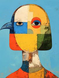 Art abstrait Femme | Visage coloré