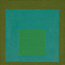 Josef Albers - Homage to the Square, green, High Resolution by Vivanne