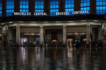 Blaues Licht an der Kreuzung von Werner Lerooy