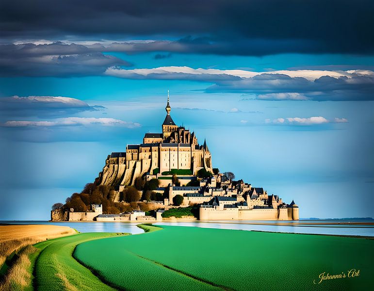 Castle Dreamscape -  Mont Saint-Michel, Normandy, France 2 by Johannas Art Creations
