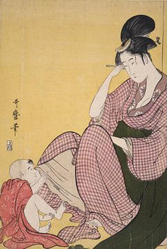 Yubi-sashi, Child pointing, Kitagawa, Utamaro 1753?-1806,  Date Created: ca. 1793