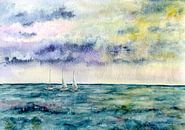 Zeilboten op zee van Sandra Steinke thumbnail