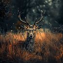 Deer in the silence of the forest by Black Coffee thumbnail