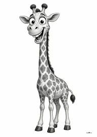 Petit dessin d'une girafe sur Gelissen Artworks