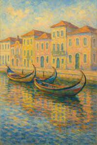 Aveiro-Kanäle & Moliceiro-Boote – Farbenfrohes Portugal Impressionistische Malerei