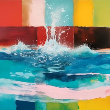 Abstract Walter Splash - Square J59 by Team W 32 Gallery