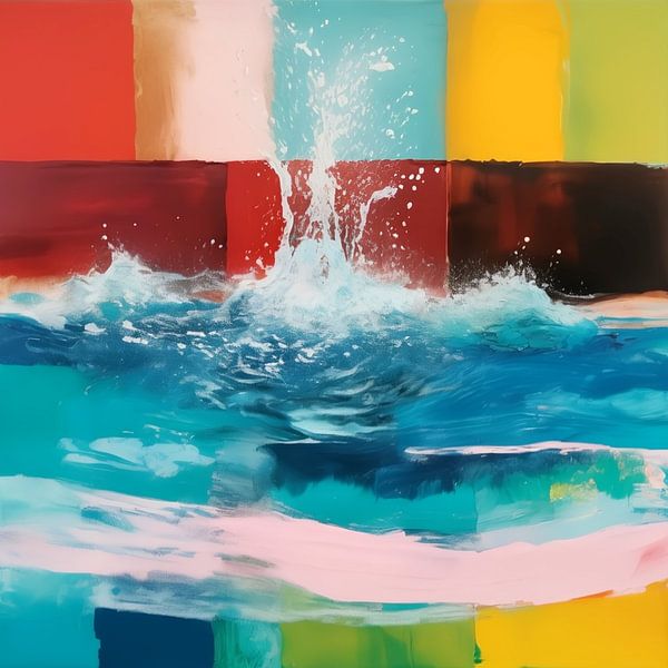 Abstract Walter Splash - Square J59 by Team W 32 Gallery
