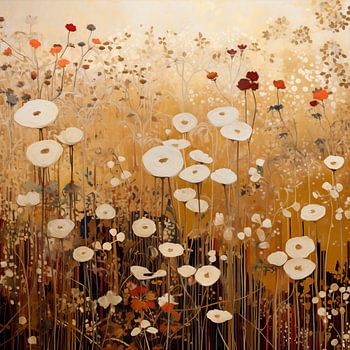 Veld met wilde bloemen