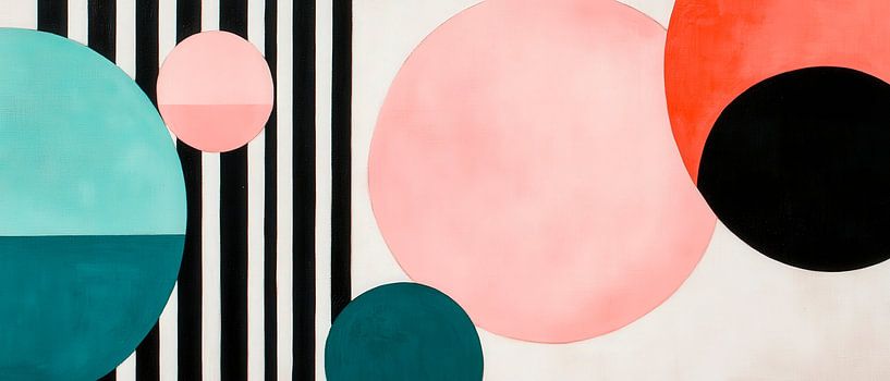 Geometrische Formen und Streifen – Modern von Poster Art Shop