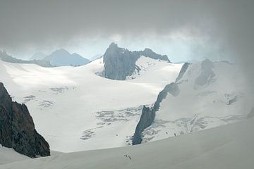 Bergsteiger in der Vallee Blanche von John Faber