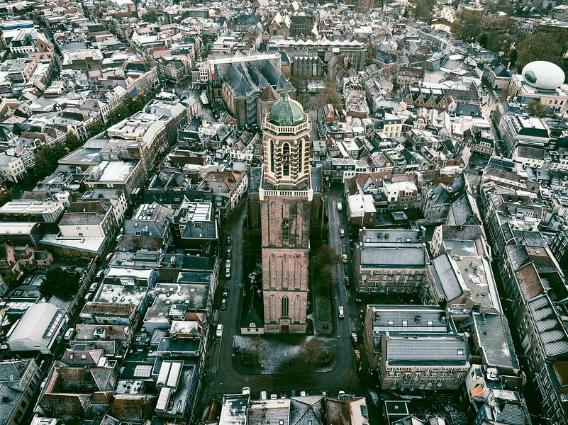 Zwolle wintertime aerial view during sunrise by Sjoerd van der Wal Photography