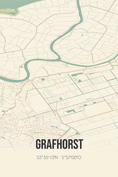 Vintage landkaart van Grafhorst (Overijssel) van Rezona