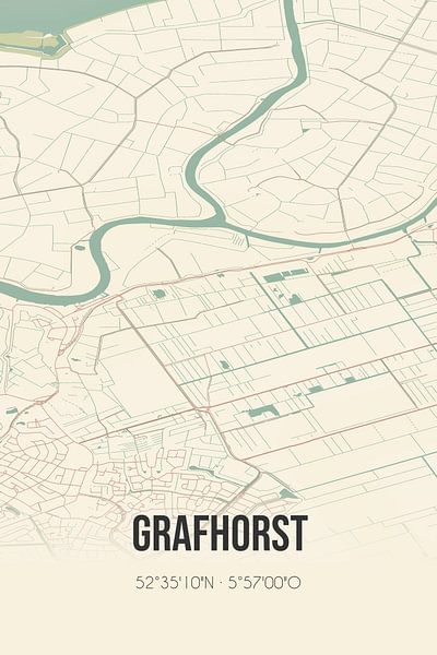 Carte ancienne de Grafhorst (Overijssel) par Affiches de lieux