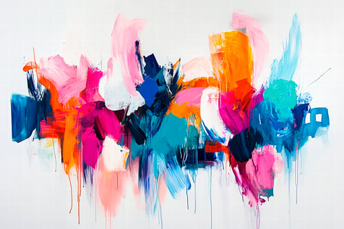 Kleurrijke abstractie - Modern kunstwerk