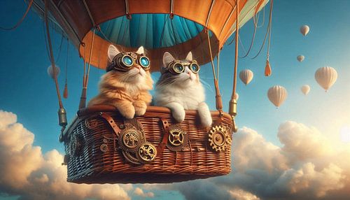 Steampunk Sky Cat Explorers