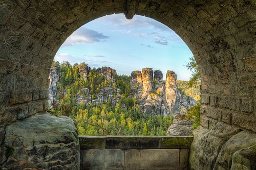 Under the Bastei Bridge in Saxon Switzerland