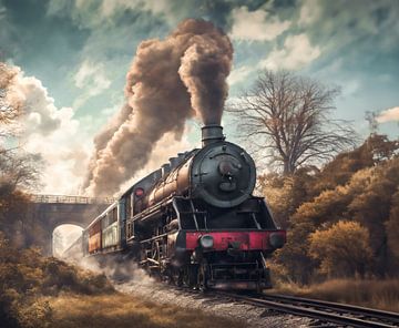 Steam train by Kees van den Burg