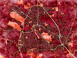 Karte von Pinneberg im stil 'Amber Autumn'
