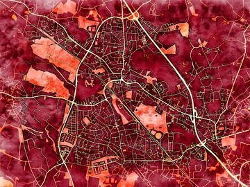 Karte von Pinneberg im stil 'Amber Autumn' von Maporia