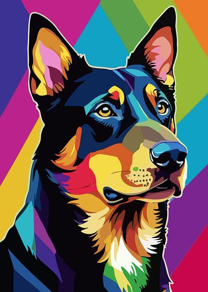 Beauceron Dog Pop Art Style by MIROKKU