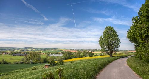 Uitzicht op Mamelis en de Sint-Martinuskerk in Vijlen