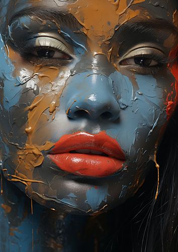 Abstract portrait of a woman (Mixed Media 02)