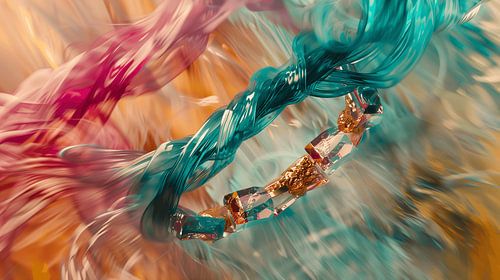 Fluwele Armband - Kleurrijke Flow