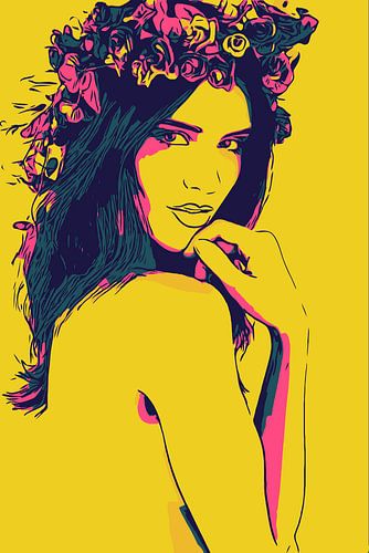 Verleiding || Vrouw die verleidelijk kijkt, super in een Boheems interieur