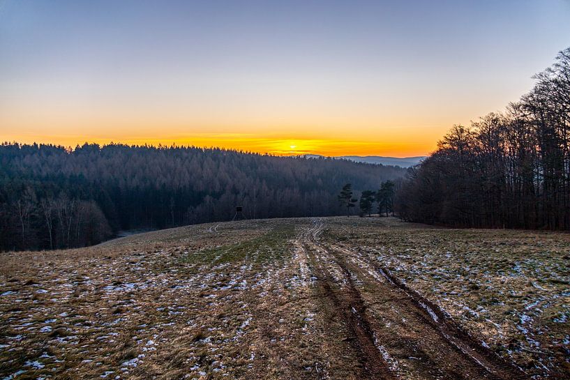 A short walk outside the front door in Schmalkalden during a marvellous sunset - Thuringia - Germany by Oliver Hlavaty