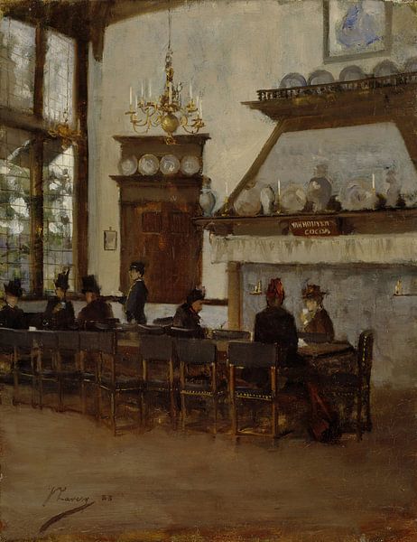 John Lavery, The Dutch Cocoa House at the 1888 Glasgow International Exhibition (La maison du cacao néerlandais à l'exposition internationale de Glasgow de 1888) par Atelier Liesjes