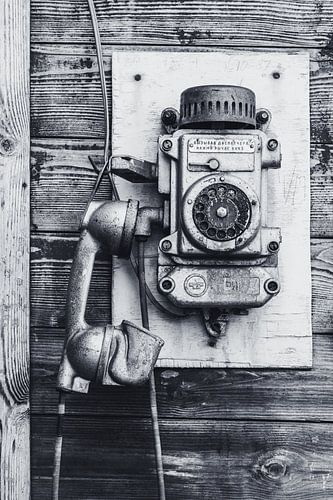 Altes Telefon in Barentszburg, Spitzbergen.